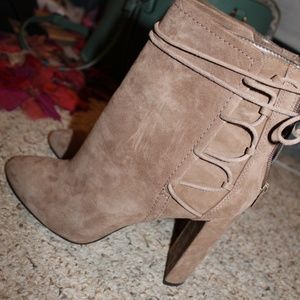 Aldo Taupe Lace Up Bootie
